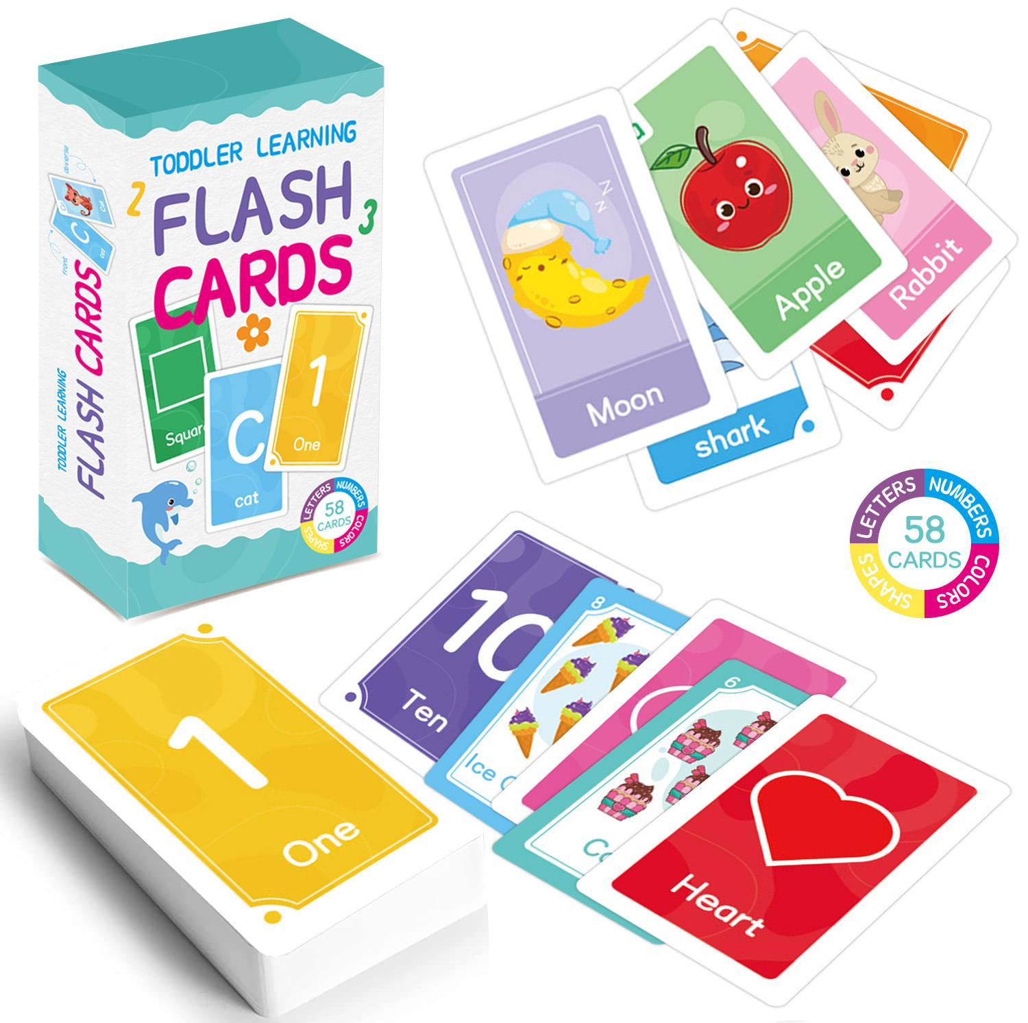 58 Pcs ABC Alphabet Flashcards - Kids Education Gift review and price