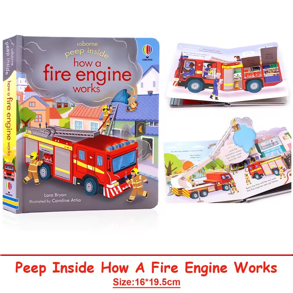 Usborne Peep Inside How A Fire - Kids Education And You review and price