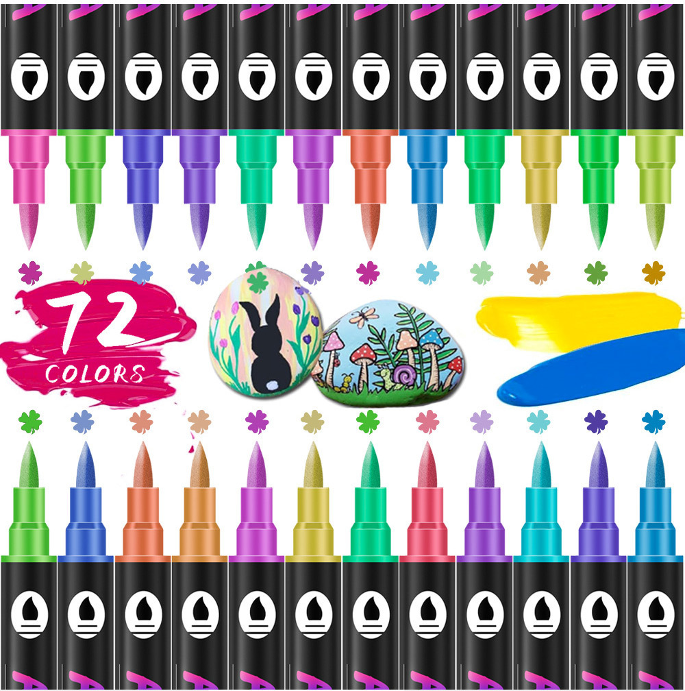 Acrylic Paint Markers Dual Tip - Kids Education Tips review and price