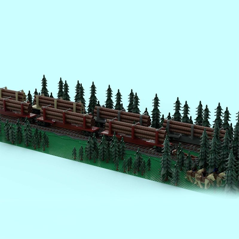 224pcs MOC Skeleton Log Train  - Kids Education Login review and price