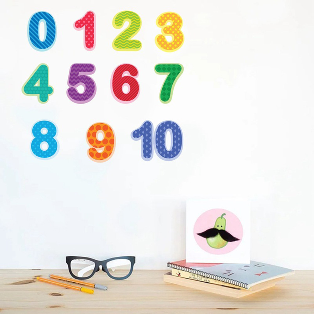 Fun Festive Number Wall Sticke - Kids Education Background review and price