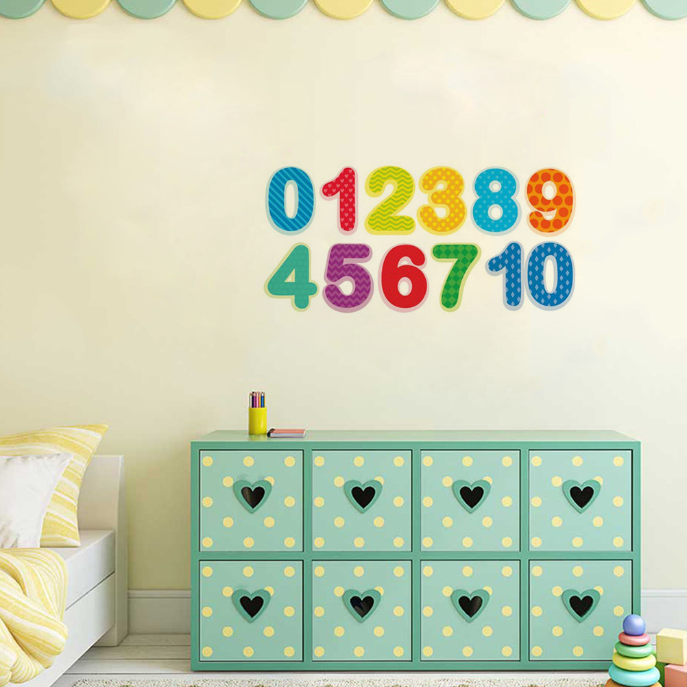 Fun Festive Number Wall Sticke - Kids Education Background review and price