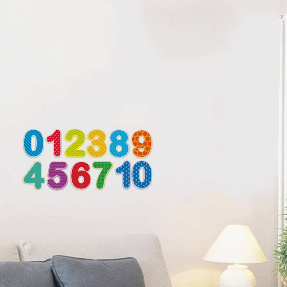 Fun Festive Number Wall Sticke - Kids Education Background review and price